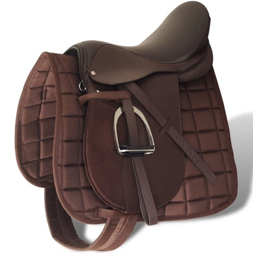 Sattel mit zubehör leder - sattel,